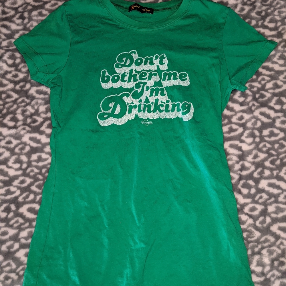 green tee shirt